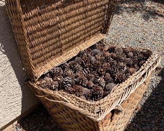 BIGGGGGG Basket of Pinecones!