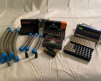 CF-33- $60  Magtech-67 Centerfire Cartridges, Luger 9mm.  RWS-48 Pistol Cartridges, 45 Auto.  PMC Bronze-35 9mm Luger Cartridges.  13-Black Powder Bullets.  44-Lead Black Powder Bullets