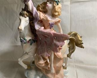 CF-62- $60  Rare Kirks Folly 12"h  "Cloudwalker and Aurora"  Hand Missing