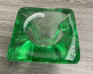 CG-14   Pretty Green Glass Decoration
                   for a table.   $5.00