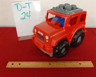 D-T-24   $7  Mega Blocks Jeep w/blocks