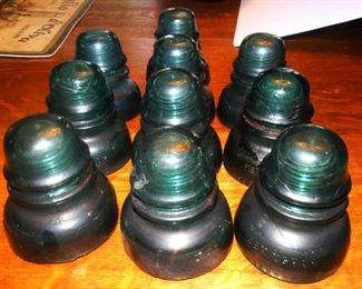 TE-21 - Hemingway No. 40 Glass Insulators - $45