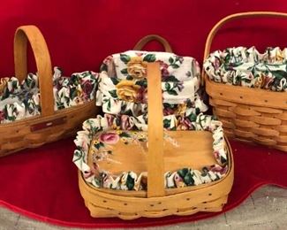 MB -7  Longaberger Baskets with inserts & liners  $70