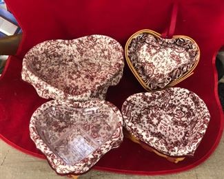 MB -23  Longaberger Baskets with inserts & liners  $65