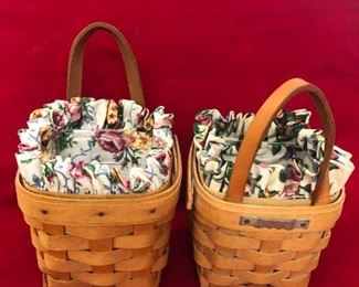MB -29  Longaberger small hanging baskets with inserts & liners  $30