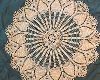 MB -64  Crocheted Side Tablecloth  $10