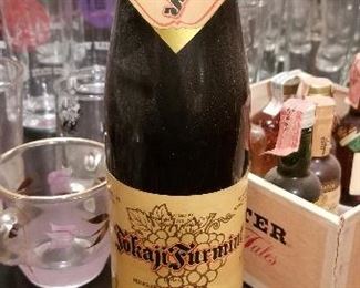 Unopened collectable: 1953 Bottle of Tokaji Furmint. Full to the neck, clear and looking for the right buyer.