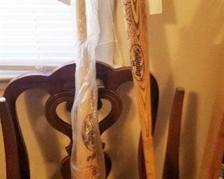 Autographed BATS: Maury Wills & Steve Garvey, Chan Ho Park, Steve Garvey, Maury Wills, Jim Rice, Erick Hanson, 1995 Yankees. & Autographed HOCKEY STICKS: Doug Brown used stick, signed by Yzerman,Fedorov, Larioniv, Osgood and more...