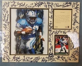 Last minute addition. Previous client dragged this picture around the entire 1996'ish football season to capture just about every Detroit Lion on the team including Barry Sanders. Truly a one of a kind!