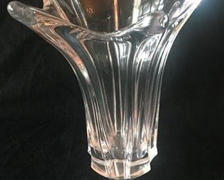 Heavy contemporary glass vase