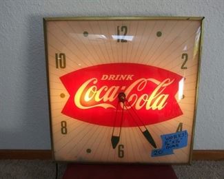 Vintage Coca Cola Clock with dome glass