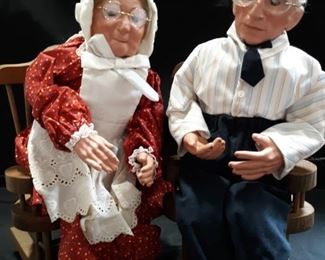 Grammy and Grampy 17 in. porcelain L. Garrard Dolls