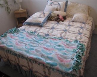 Queen Size with head board(not shown), mattress, box spring, frame