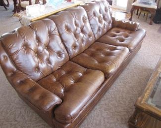 Naugahyde hide-a-bed couch 85" wide 