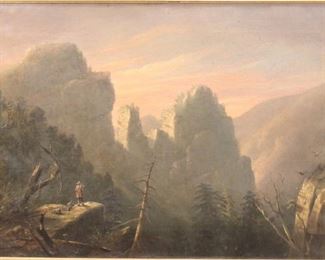 19th C Mountain Scene Painting