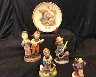 Figurine Assortment and 1979 Collector Plate