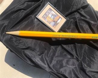 Iconic Art Deco Giant Pencil and Matching Sketch