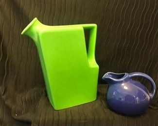 Oxford Ware Ceramic Green Pitcher with Small Mate