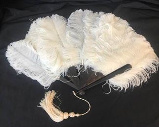 Vintage Ostrich Feather Fan