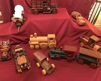 Wooden Cars Train and Buggy