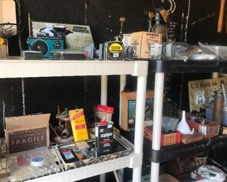 Zippo lighters, some pipes, garage stuff