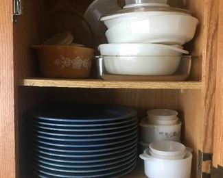 Pyrex,   Kitchen dishes, silverware (not pictured)