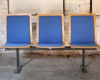 3-seat Fritz Hansen bench with Fritz Hansen label