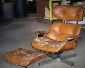 Plycraft chair and ottoman