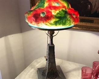 Marked “Pairpoint Co” this exquisite “Puffy” Lamp is currently listed on 1stDibs.  A must have for any serious collector!  