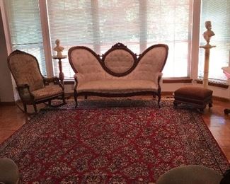 What a lovely and reminiscent period Love Seat in classic Victorian style.  
