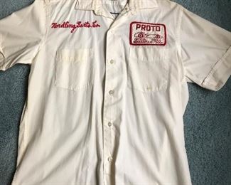A vintage Nordling Parts Co., Indianapolis, Indiana work shirt proudly promotes the Indy 500!  