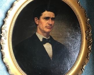 This is a closer look at the portrait of Mr. O’Connell or O’Donnell taken in natural light.  It’s a magnificent painting by artist J. Reid, 1877.  