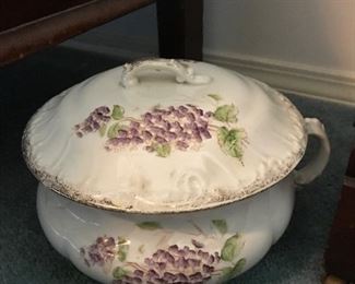 Lidded Chamber Pot also in the Lilac motif.