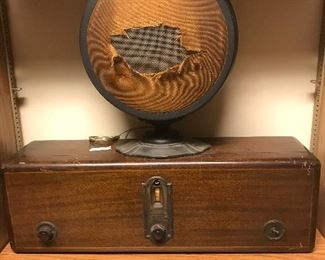 AVAILABLE at the AUGUST 22/23 Sale!  This Early Tube Radio and Speaker will take you back to the days when families sat around and listened to every word our country’s leaders had to say. 