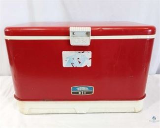 Vintage Thermos Cooler	
Vintage Thermos Brand Cooler. Dimensions approx. 22" x 13" x 15"