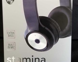 iHip Stamina Wireless Headphones	
New in box -Black with Leather Padding