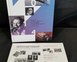 2014 USPS Stamp Yearbook	
New in Box Book and Factory Sealed Envelope of Stamps