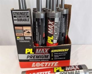 Construction Adhesive	
12 tubes of Loctite PL Max Premium Construction Adhesive.