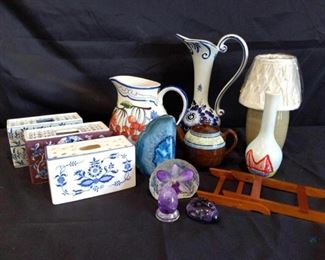 Home Decor	
Home Decor pieces including flower boxes, pitchers, paper weights and more