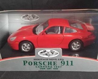 Heritage Mint 1997 Porsche 911 Carrera 1:24 Die-Cast Car	
New in Original Box, 1997 Porsche 911 Carrera 1:24 Die-Cast Car