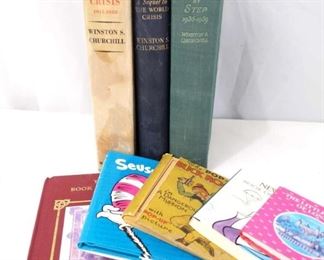Books	
Hardback books. Includes Winston Churchill books and misc mini books. Condition varies