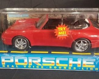 FunRise Toy Porsche Carrera -Real Voice, Sound and Lights Car	
New in original Box, Battery Operated, untested, FunRise Porsche Carrera, Real Voice, Sound and Lights Car