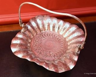 Gorgeous silverplate footed basket  $55