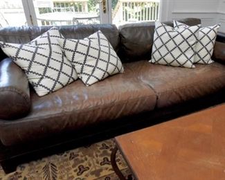 Leather sofa, very distressed  