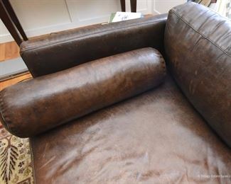Leather sofa, very distressed  