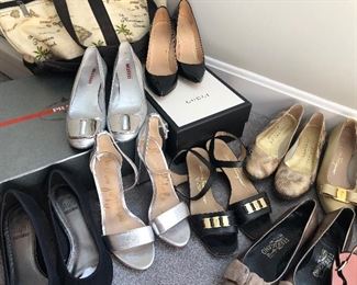 Shoes! Women's sizes 5.5 - 7 Prada, Ferragamo, Gucci, Lanvin, and more. Prices vary.