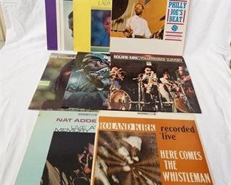 1010 LOT OF EIGHT JAZZ RECORDS; SUDDENLY THE BLUES LEO WRIGHT, VI REDD LADY SOUL, PHILLY JOE'S BEAT, THE COMPLETE YUSEF LATEEF, RONALD KIRK LEFT & RIGHT, VOLUNTEERED SLAVERY, & RECORDED LIVE, & NAT ADDERLEY LIVE AT MEMORY LANE
