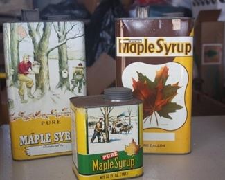 VINTAGE MAPLE SYRUP TINS