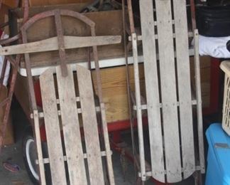 VINTAGE WOOD SLEDS