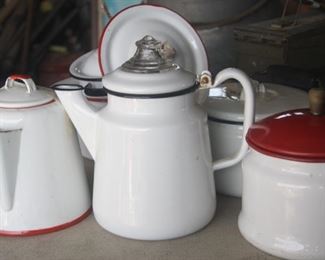 ENAMELWARE COFFEE POTS